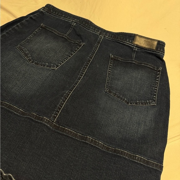 Karl Lagerfeld Paris Lace-Up Braided Stretchy Denim Mini Denim Skirt Sz 10 Y2K - Picture 11 of 13